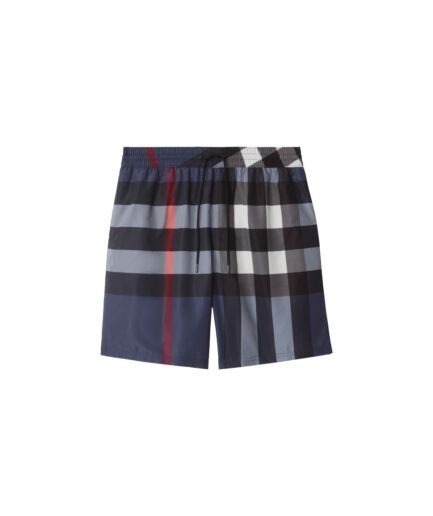 Check Swim Shorts Bleu